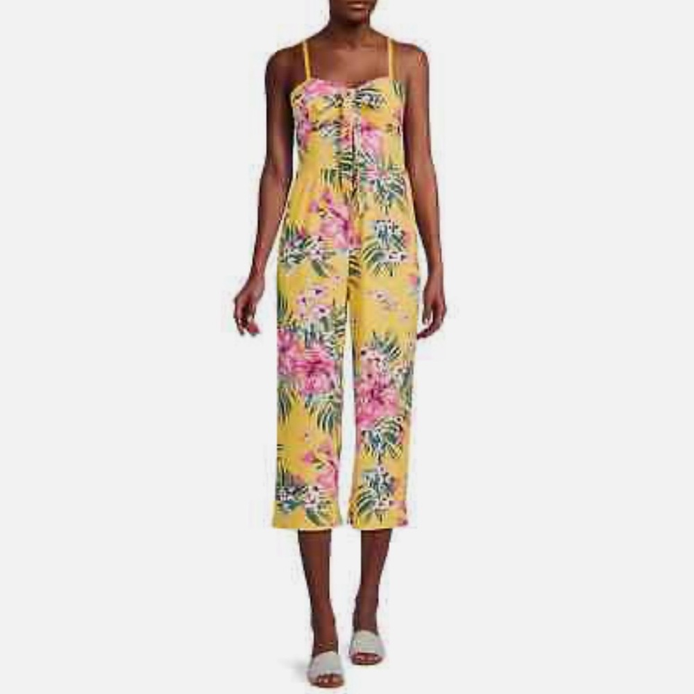 Floral Yellow Jumpsuit